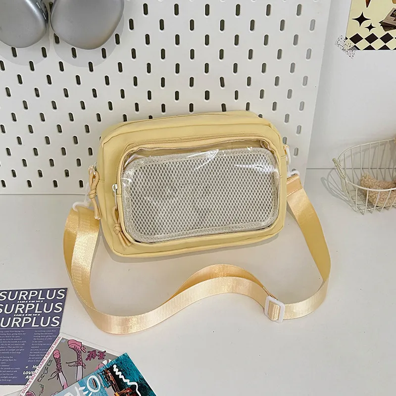 Neue Süße Mini-Ita-Schultertasche für Mädchen, Transparente Comic-Tasche, Kleine Crossbody-Tasche für Handy, DIY-Display-Puppen-Abzeichen-Handtasche – Detail 12