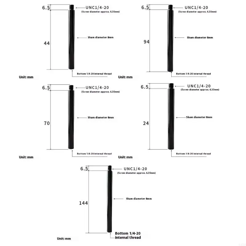 Studio Lighting Accessory 8mm Thick Extension Poles For Camera Equipment Mounting