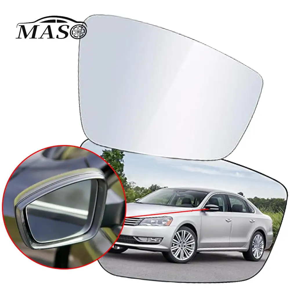 Side Heated Wing Mirror Glass Rearview Mirror Lens For Volkswagen Passat Beetle 2012-2015 Jetta 2011-2018 Left Hand Driver