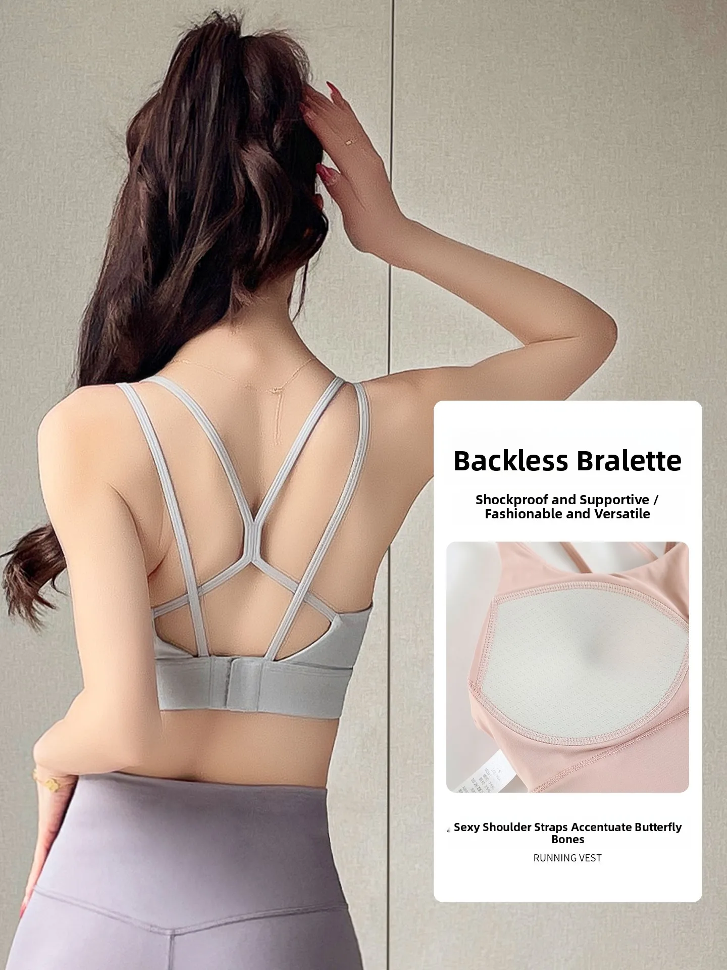 Conjunto de ropa deportiva de Yoga de cintura alta para mujer, pantalones Capri elásticos adelgazantes para correr, pantalones largos Sve v-ne con cierre de cremallera de nailon