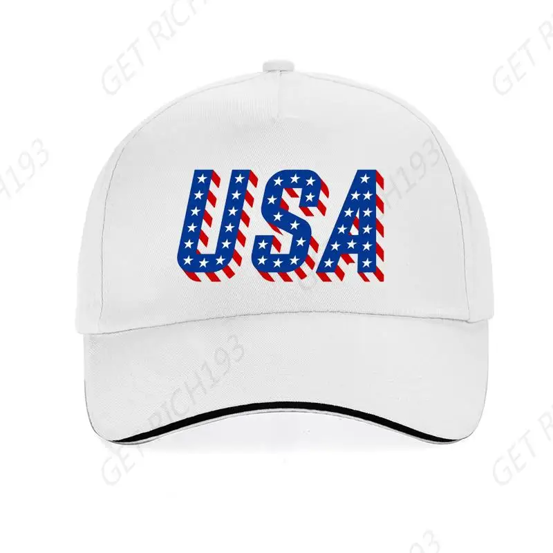 Fashon Usa Pattern Baseball Cap Women Charm Hip Hop Baseball Cap High Quality Party Gift Us Flag Caps One Size