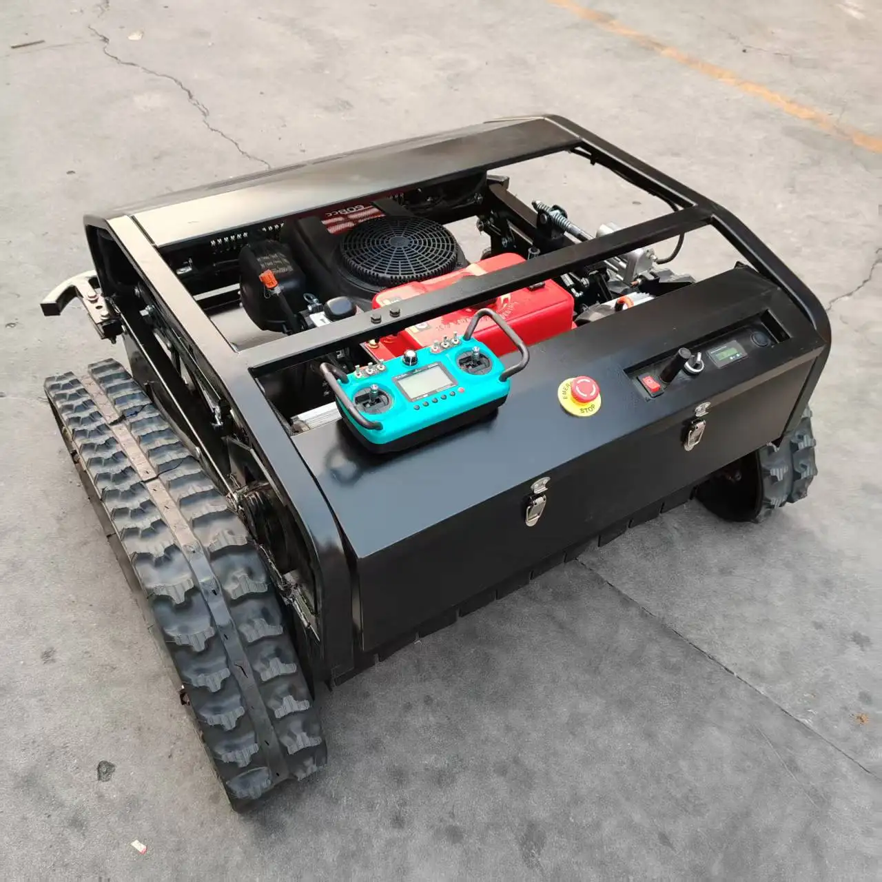 Customized Rubber Crawler Robot  Self Propelled Garden Remote Control Lawn Mower for Sale