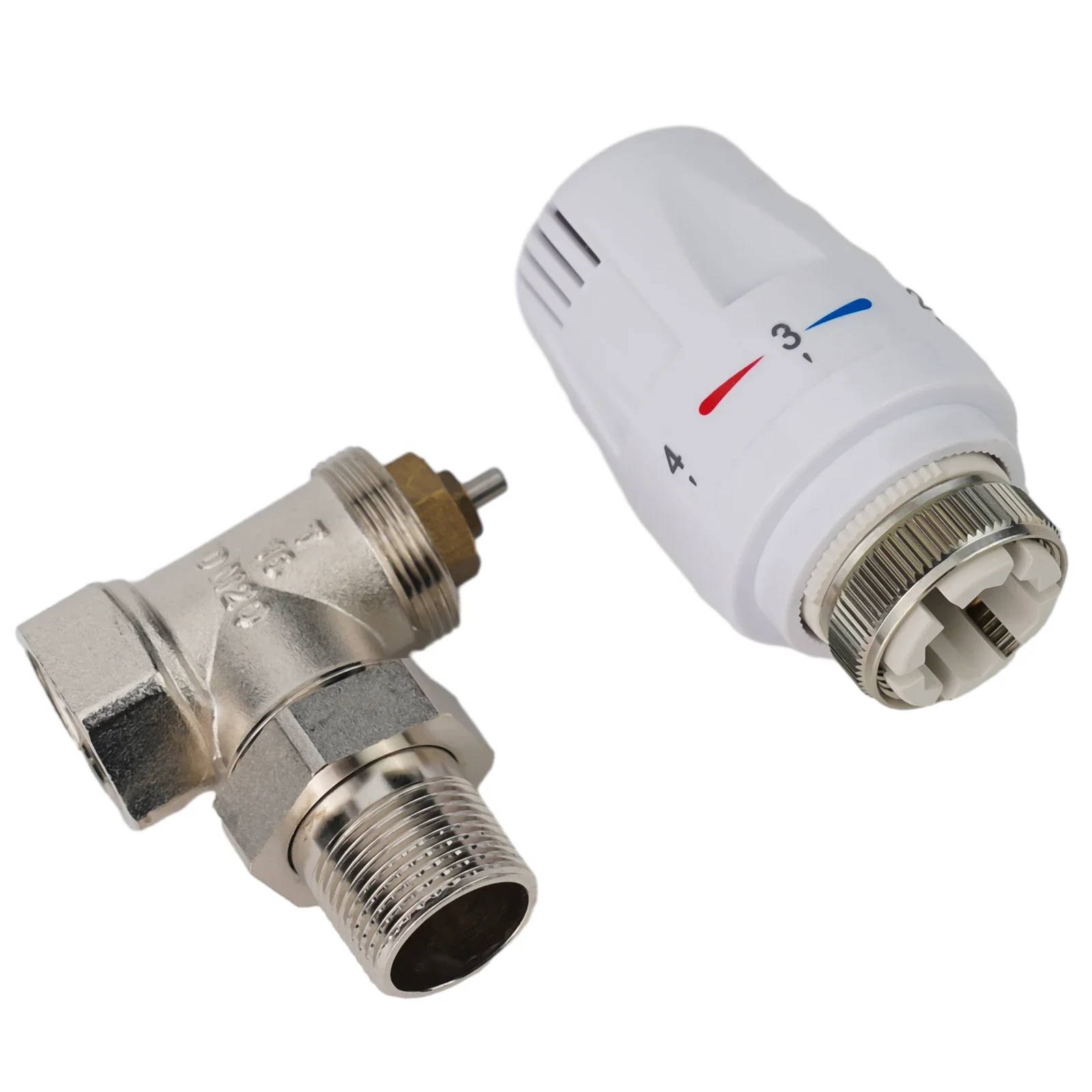 New Practical Radiator Valve Thermostatic Special Valve DN20/DN15 White Silver Automatically Multiple Settings