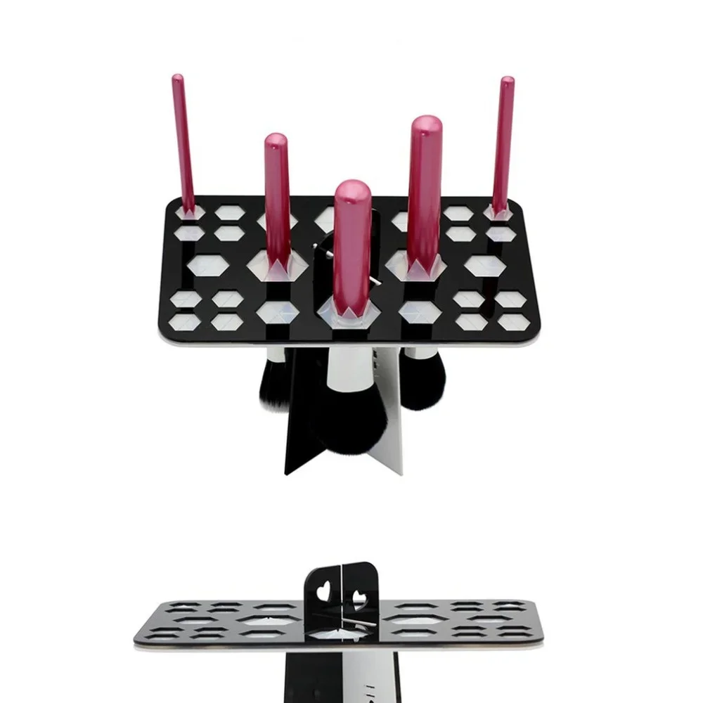 26Hole Makeup Brush Holder Collapsible Tower Tree Rack Nail Art Brushes Desplay Holders Drying Stand