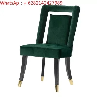 

ChinaFurniture Manufacturing Factory Modern Light Luxury fabric Stainless Steel Foot Bar Chair