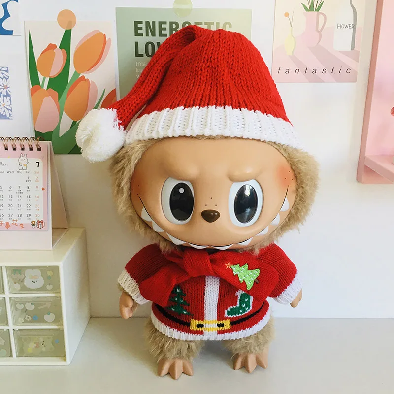Urocze pluszowe ubranka dla lalek winylowych 38cm Labubu, spódniczka Lolita, strój dla lalki, świąteczne akcesoria, wymienne kostiumy dla lalek, akcesoria dla lalek.