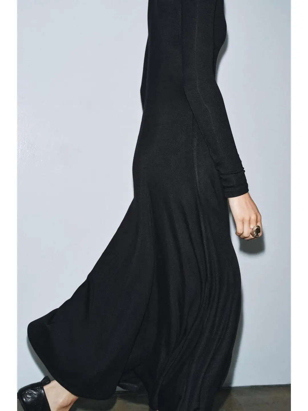 Outono faion longo sve v-ne a linha dr têxtil em camadas saia feminina uso diário ins sle reunido cintura dr