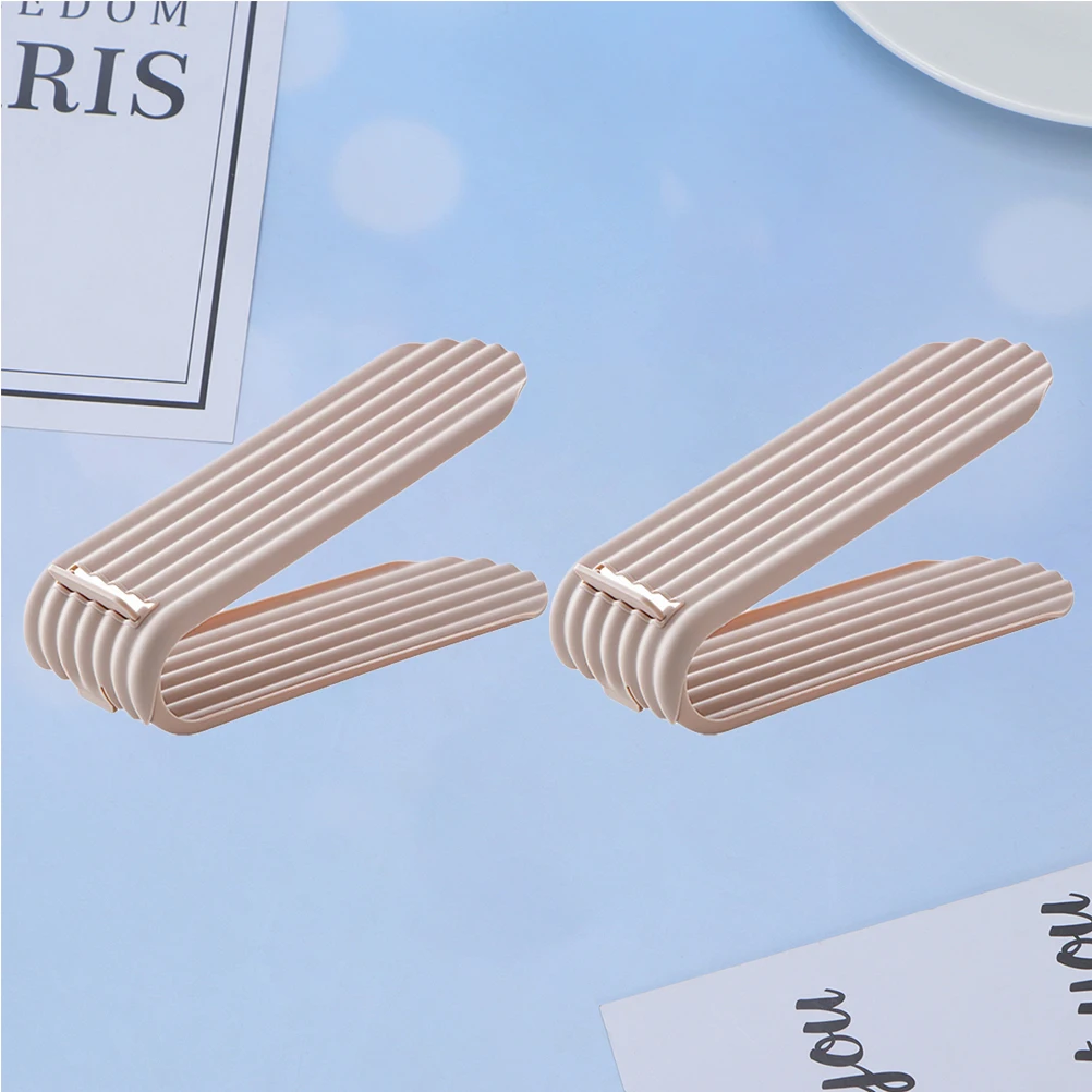 

2 Pcs Double Layer Shoe Rack Freestanding Shoes Shelf Boot for Entryway Vertical Storage Shelves