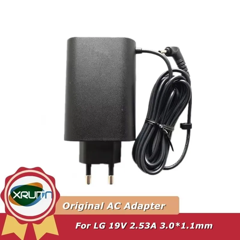 

Оригинальный адаптер переменного и постоянного тока 19 В, 2,53 А, зарядное устройство для ноутбука LG GRAM 15Z970 15Z990 17Z990 ADS-48MS-19-2 19048E WA-48B19FS, блок питания 3,0*1,1 мм