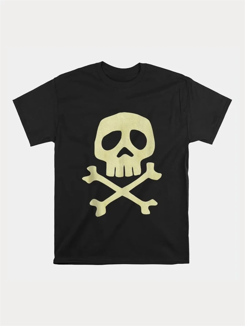 

Fashon 2025 Summer Men's Heavy Skull Graphic T-Shirt Round Neck Casual Shirt Suitable for Concert Gym Daily Street Wear T-Shirt