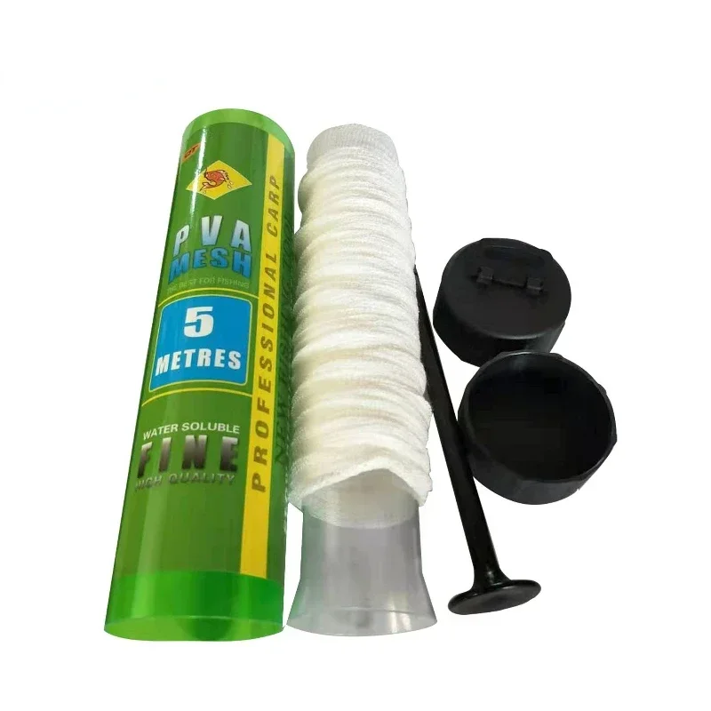 

5M Dissolving PVA Narrow Mesh Tube Net Carp Fishing Feeder Lures Refill Plunger Tackle Carp Fishing Feede Crayfish trap