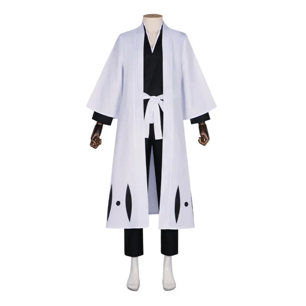 Anime Bleach Aizen Sousuke Cosplay Costume Adult Unisex Thousand Year Blood War Gotei 13 Team 5 Captain Robe Kimono Suit Outfit