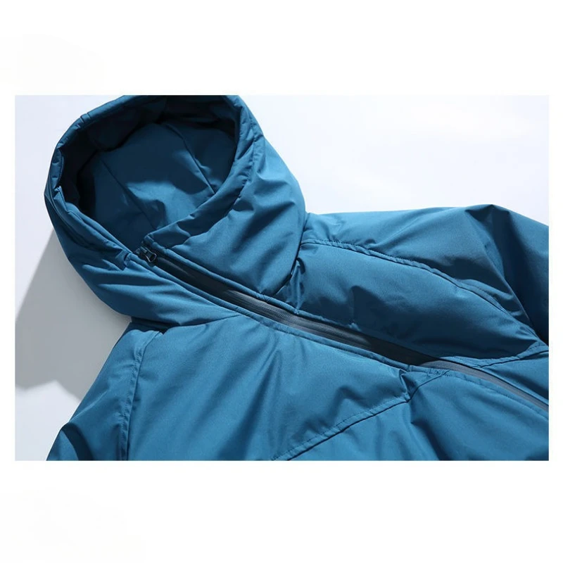 2025 الشتاء الرجال السترات قطري سستة مقنعين سترات رشاقته معطف دافئ أسود فضفاض عادية وسادة مبطنة أبلى للذكور