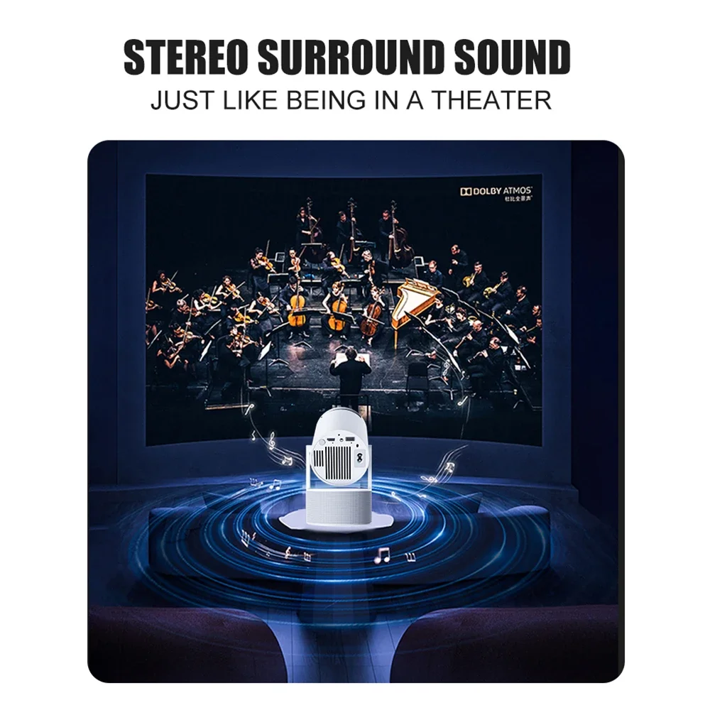 متوفر في المخزون Topleo Android 11 مكبر صوت لجهاز العرض Karaoke Smart Hy300 Pro Plus Ktv hd 4k مسرح منزلي محمول Proyector Portatil Pro #3