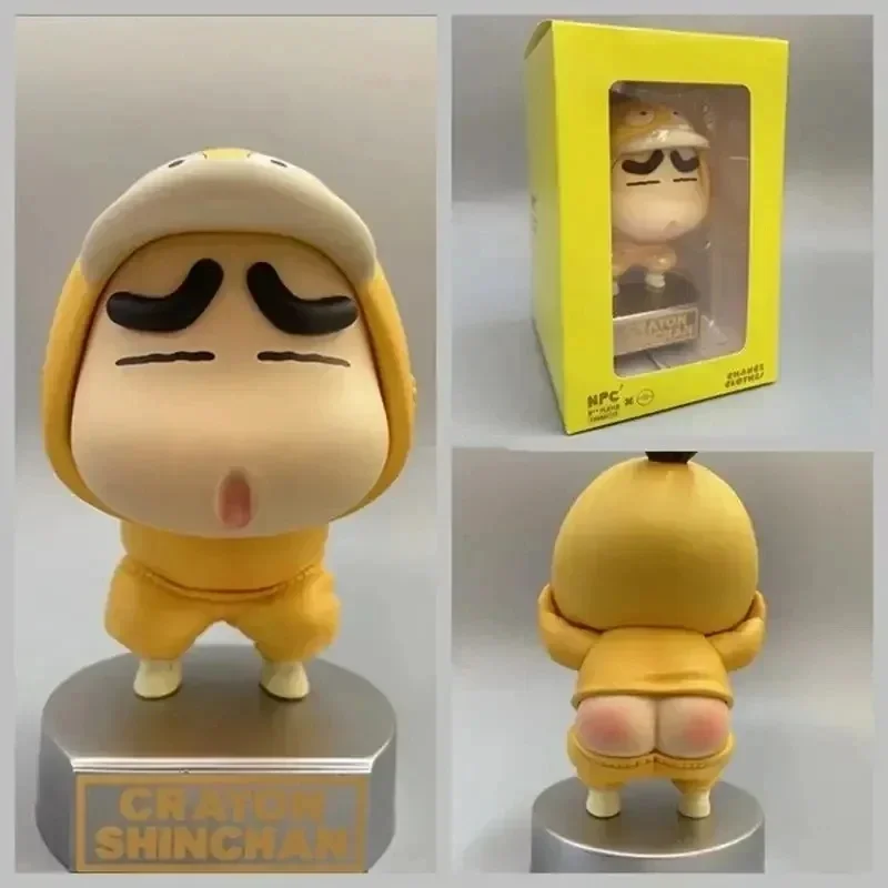 Nieuwe Krijt Shin-Chan Cos Psyduck Eend Dauw Kont Doos Anime Handgemaakte Auto-Ornamenten Animatie Actie-Ornamenten Verzamelmodel