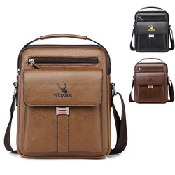 Business Backpacks For Men Waterproof PU Leather Laptop Bag Large Capacity USB Charging Rucksack Male Fashion Bagpack