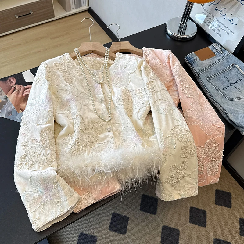 

Новая китайская женская куртка с круглым вырезом и вышивкой, омолаживающий эффект, модный осенний топ, традиционная национальная одежда