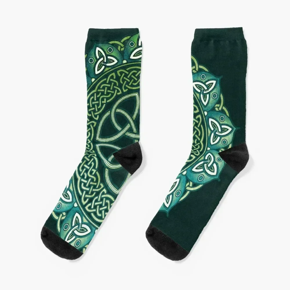 Celtic Mandala Socks Stockings Run bright garter warm winter Socks Woman Men's