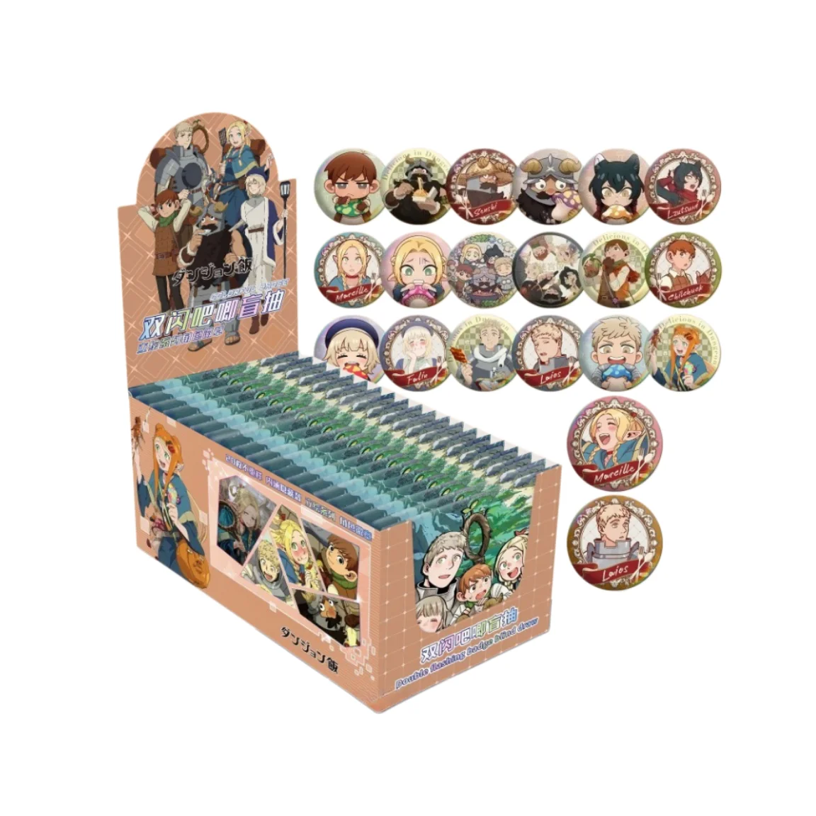 Neues Delicious in Dungeon Laios Marcille Chilchuck Überraschungs-Blindbox-Abzeichen 75MM Hoher Farbwert Kreativer Rucksackanhänger Geschenk – Detail 2