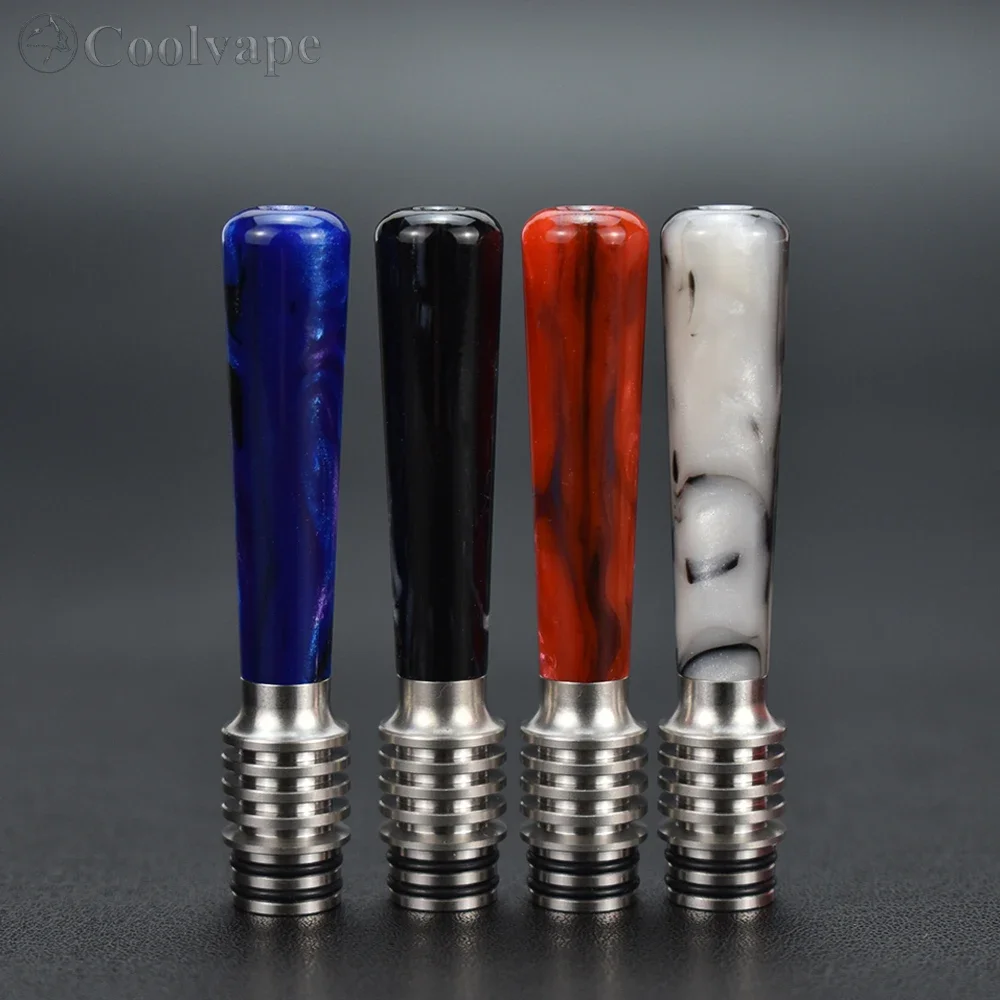 wolfcoolvape 510 Narrow Bore MTL Drip Tip for RDA RTA RBA Atomizer Silver Black Vape Mouthpiece Accessory for Vaping