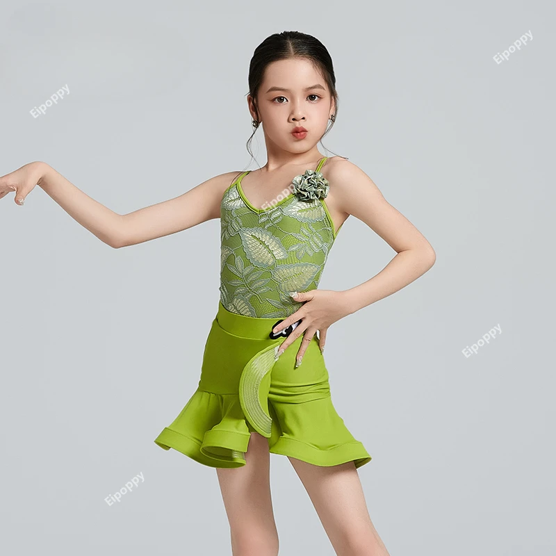 Tango Latin Tanz kleid Mädchen Cha Cha Rumba Latin Tanz kleidung Kinder Salsa Tanz kostüm Kinder Ballsaal Wettbewerb Kleider