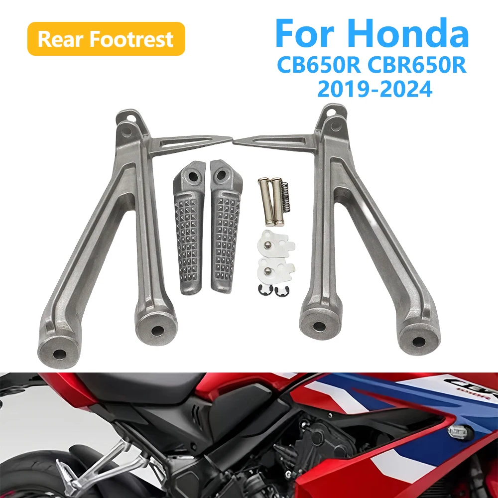 

For Honda CB650R CBR650R CB-650R CBR-650R CB CBR 650R 2019-2024 2023 2022 Motorcycle Passenger Footrest Foot pegs Brackets Set
