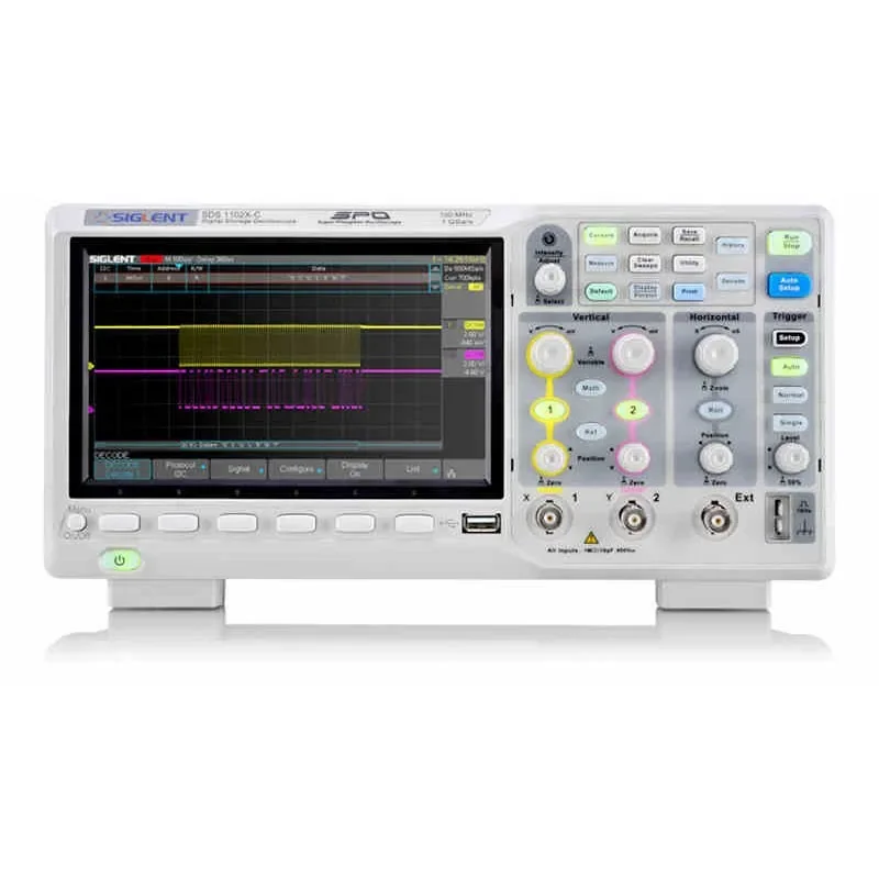 

2026 SDS1104X-C 4-Channel 100MHz Bandwidth Super Phosphor Digital Oscilloscope with 7-inch LCD Screen