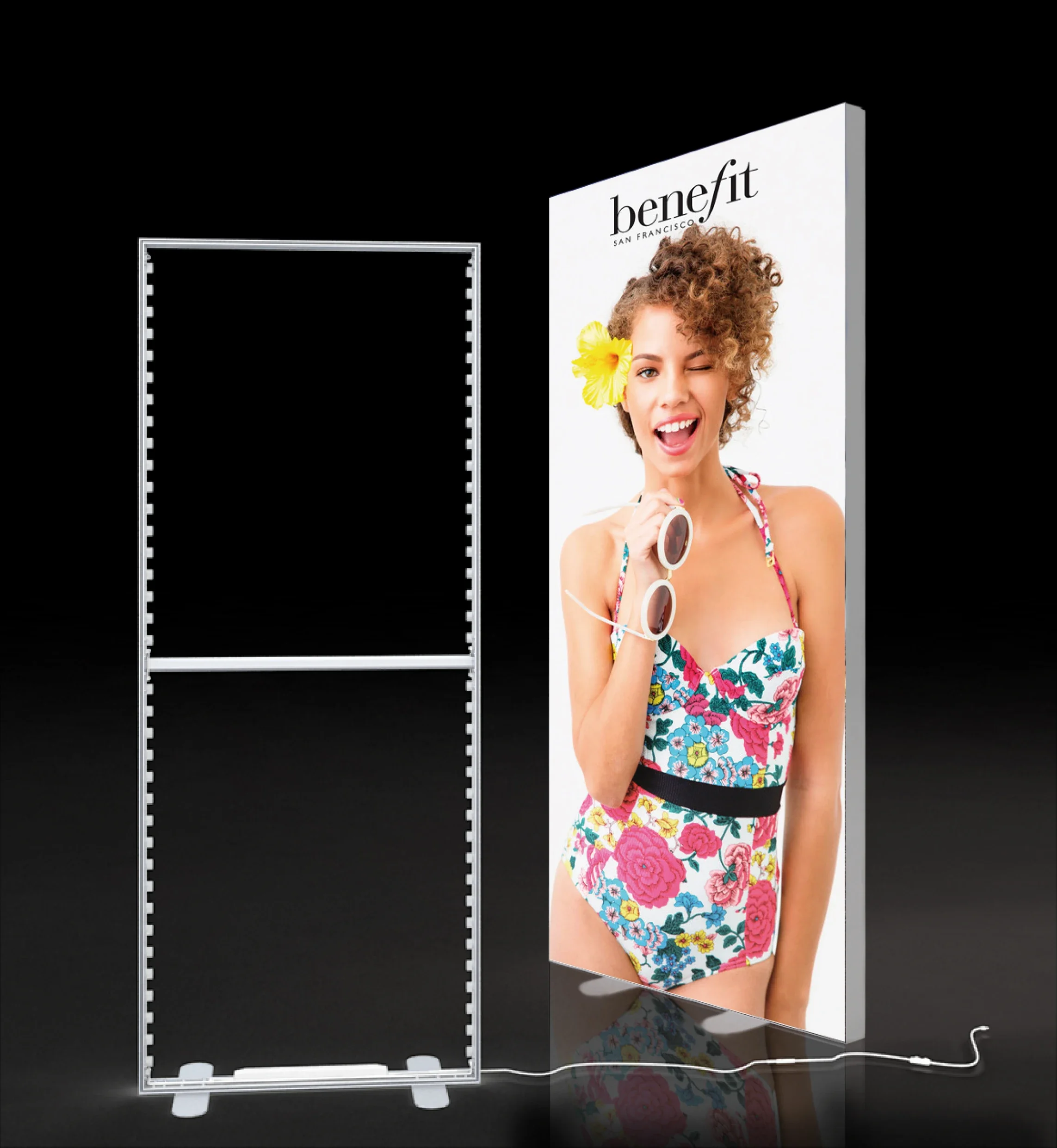 4*6FT 120cm Custom Double Sided SEG Portable LED Fabric Frameless Slim Advertising Light Box Free Standing tool free Outdoor Use