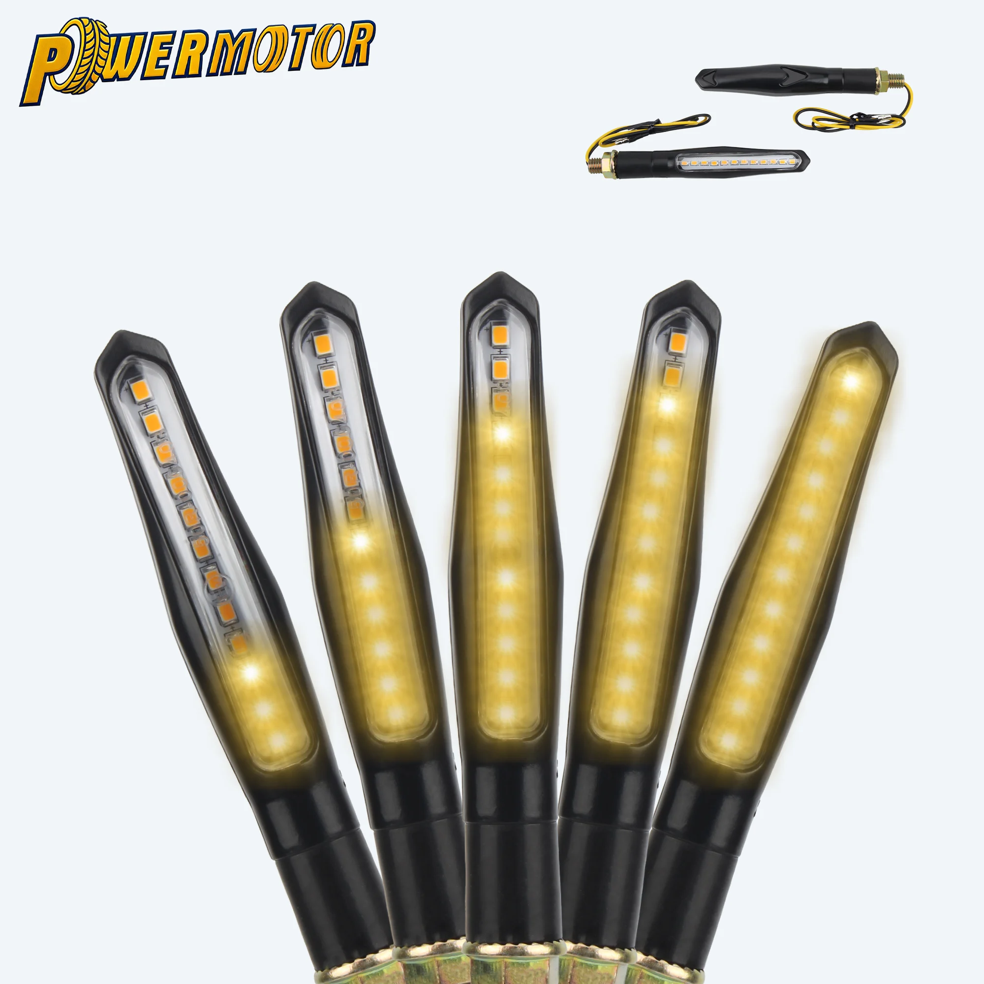 

1 Pair Motocross LED Turn Signal Lights 12V Turning Indicators Daytime Running Universal Accessories Dirt Bike Lamps Enduro