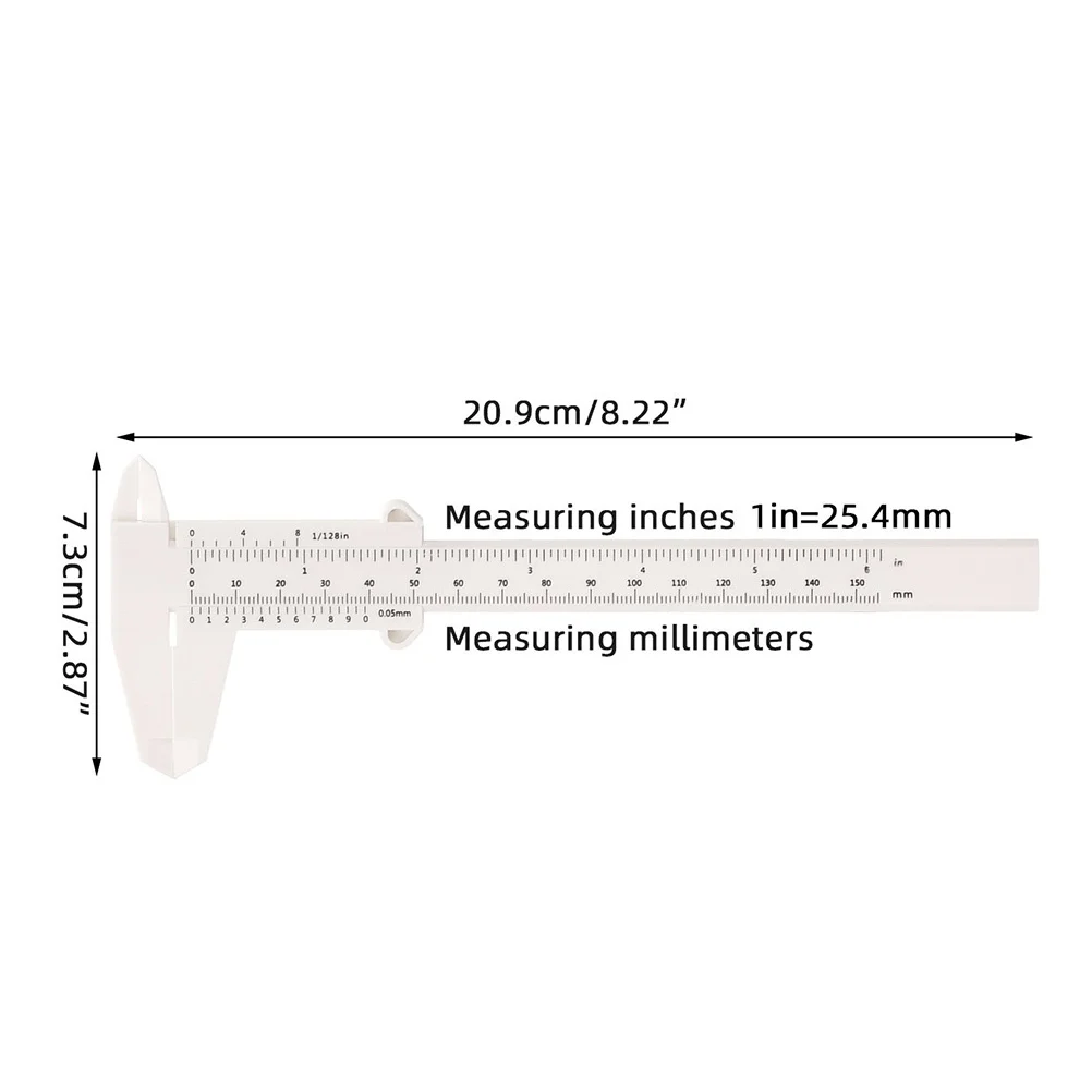 Double Scale Eyebrow Measuring Ruler Plastic Caliper for Precise Brow Shaping Portable Makeup Tool Facial Measurement Accessory