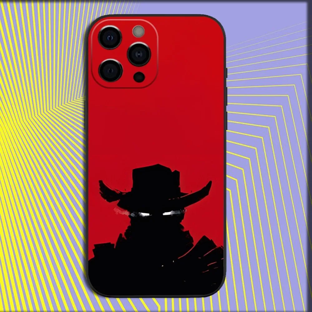 Red Dead R-Redemption RDR 2 Phone Case For iPhone 16,15,14,13,12,11,Pro,X,XS,Max,XR,Plus,Mini Soft Black Cover