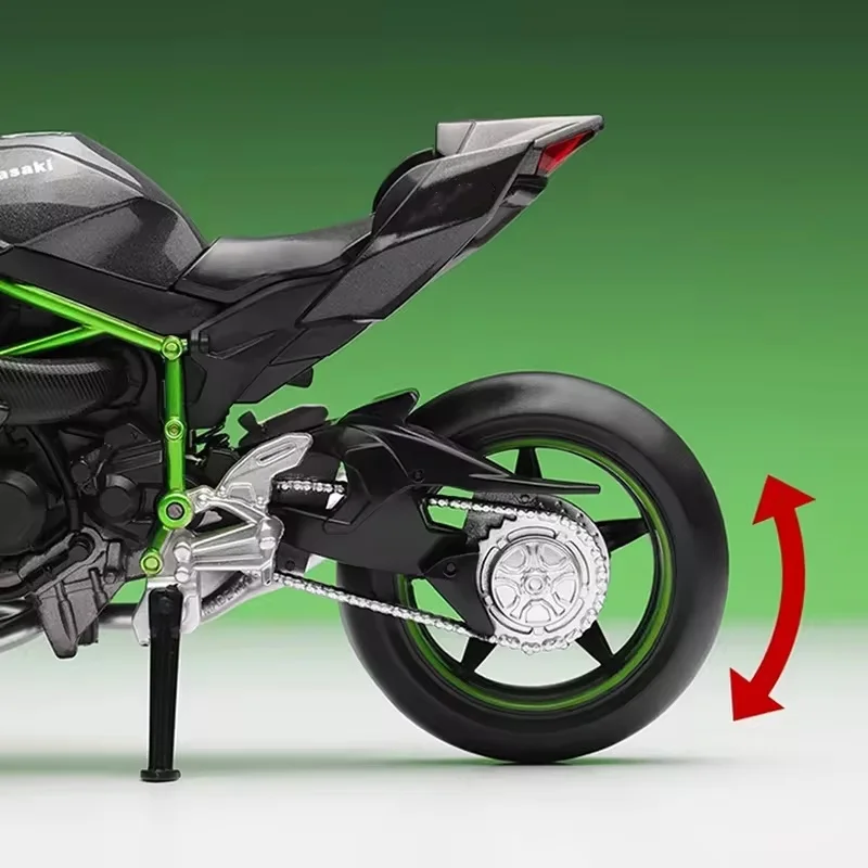 Nueva decoración de escritorio 1:18 H2 R motocicleta H2r modelo estático vehículos fundidos a presión pasatiempos coleccionables Moto juguetes regalos Moto regalos