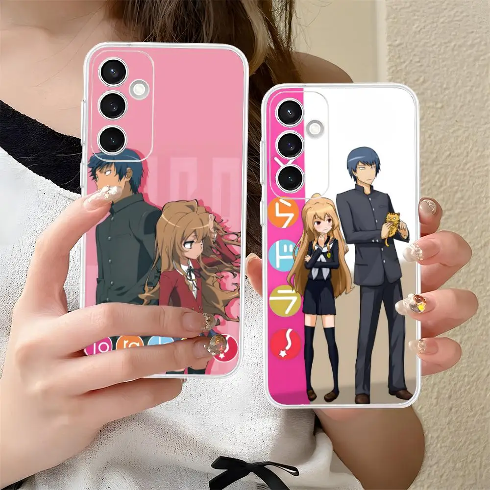 Anime Toradora Phone Case for Samsung Galaxy S25 S24 S23 S22 S21Plus FE Ultra Soft TPU Clear Shockproof Cover