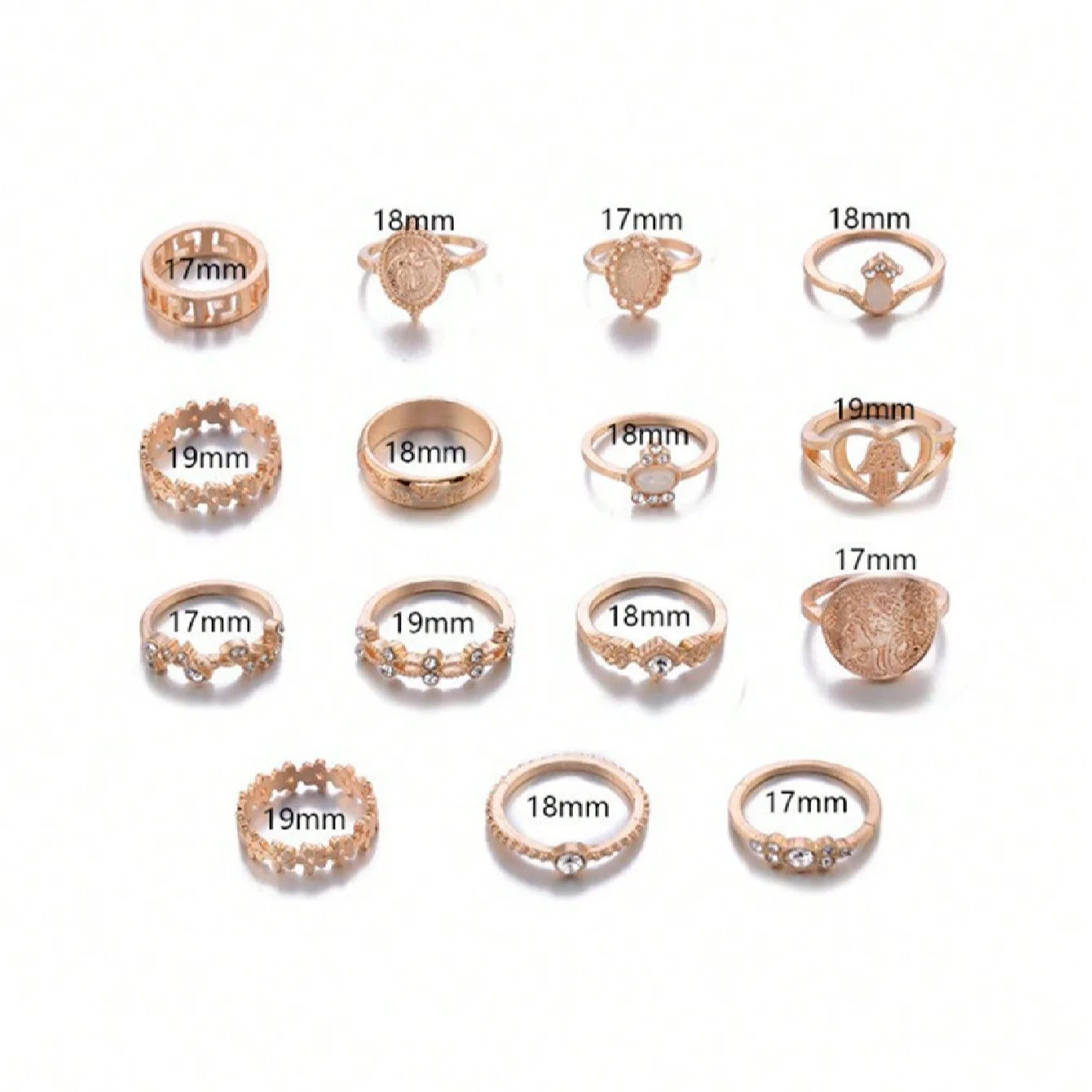 15pcs Women\'s Ring Set