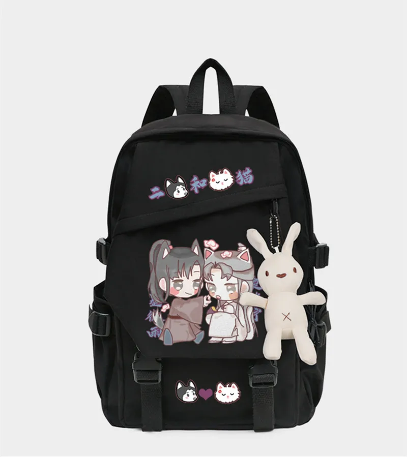 Anime The Husky And His White Cat Shizun Fashion Backpack Schoolbag Chu Wanning Mo Ran Cosplay Student Cute Shoulder Bag Gift