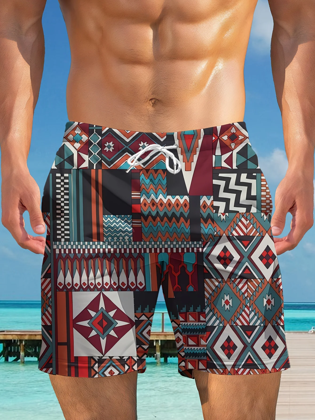 

Шорты с 3D-принтом в винтажном стиле-2025. Модные пляжные шорты. Летние мужские быстросохнущие дышащие шорты. Обычные и большие размеры.