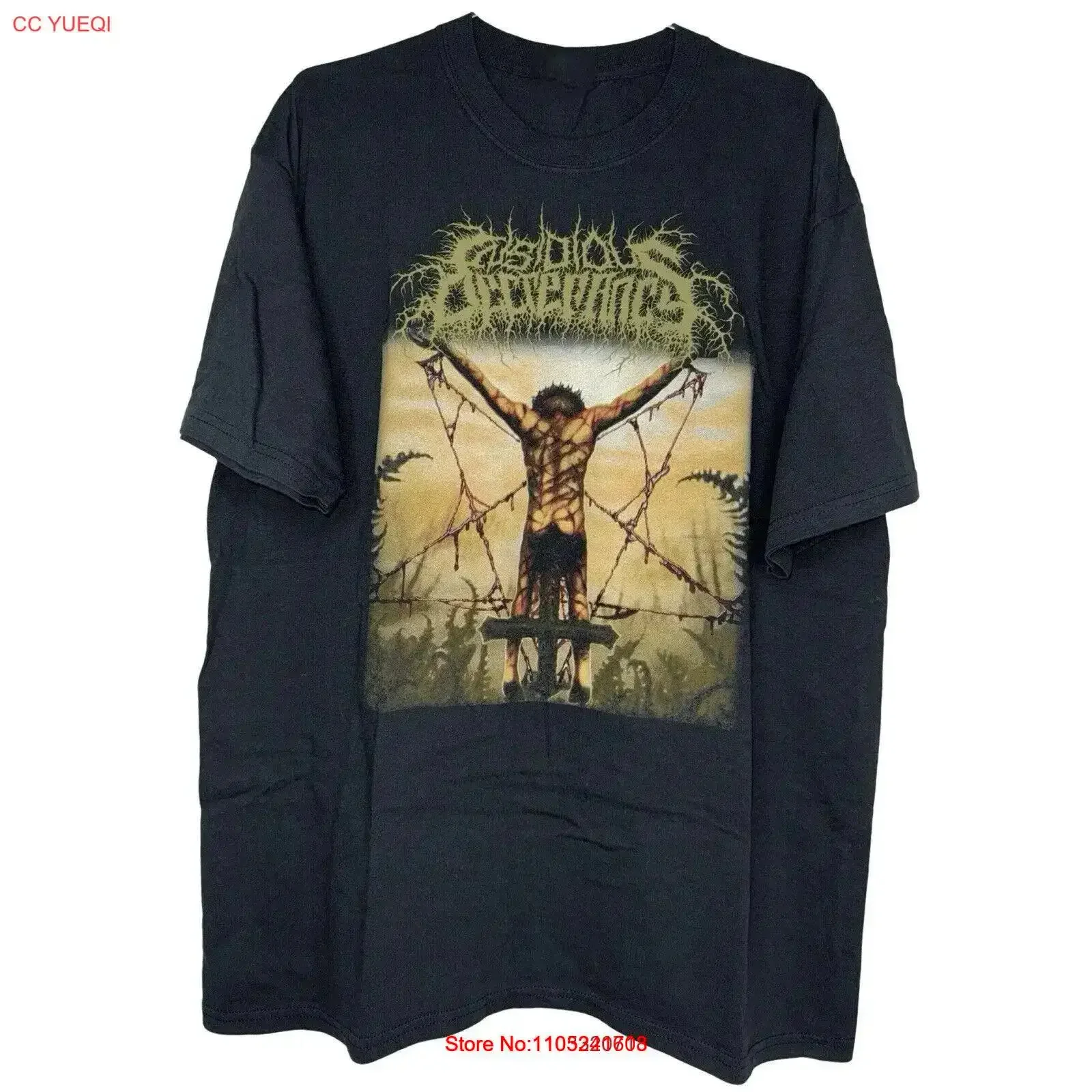 Camiseta para adultos del álbum de Decrepancia Insidious, ropa de calle lavada vintage MK520 de todas las tallas, informal, gráfico de moda para hombre, vintage lavada