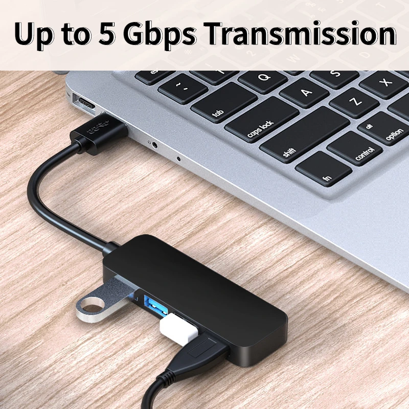 4-Port USB 3.0 Hub Ultra Slim Portable USB Splitter Adapter for Laptop PC High Speed USB 3.0 Hub Expander Computer Accessories