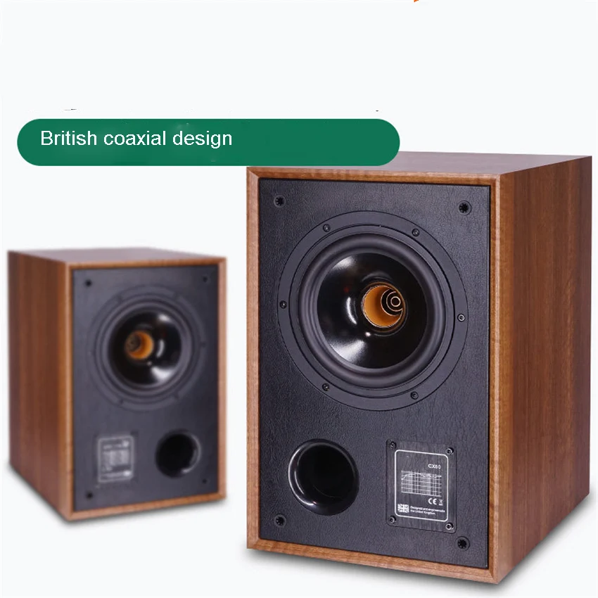 2PCS CX-60 Fever Grade 6.5-inch Bookshelf Speaker Coaxial Speaker HIFI Passive Home Wood High Fidelity Speaker 150W