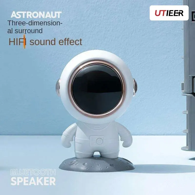Astronaut Bluetooth Audio Astronaut High-definition Portable Dual Gang Small Steel Cannon Desktop Decoration Bluetooth Speaker