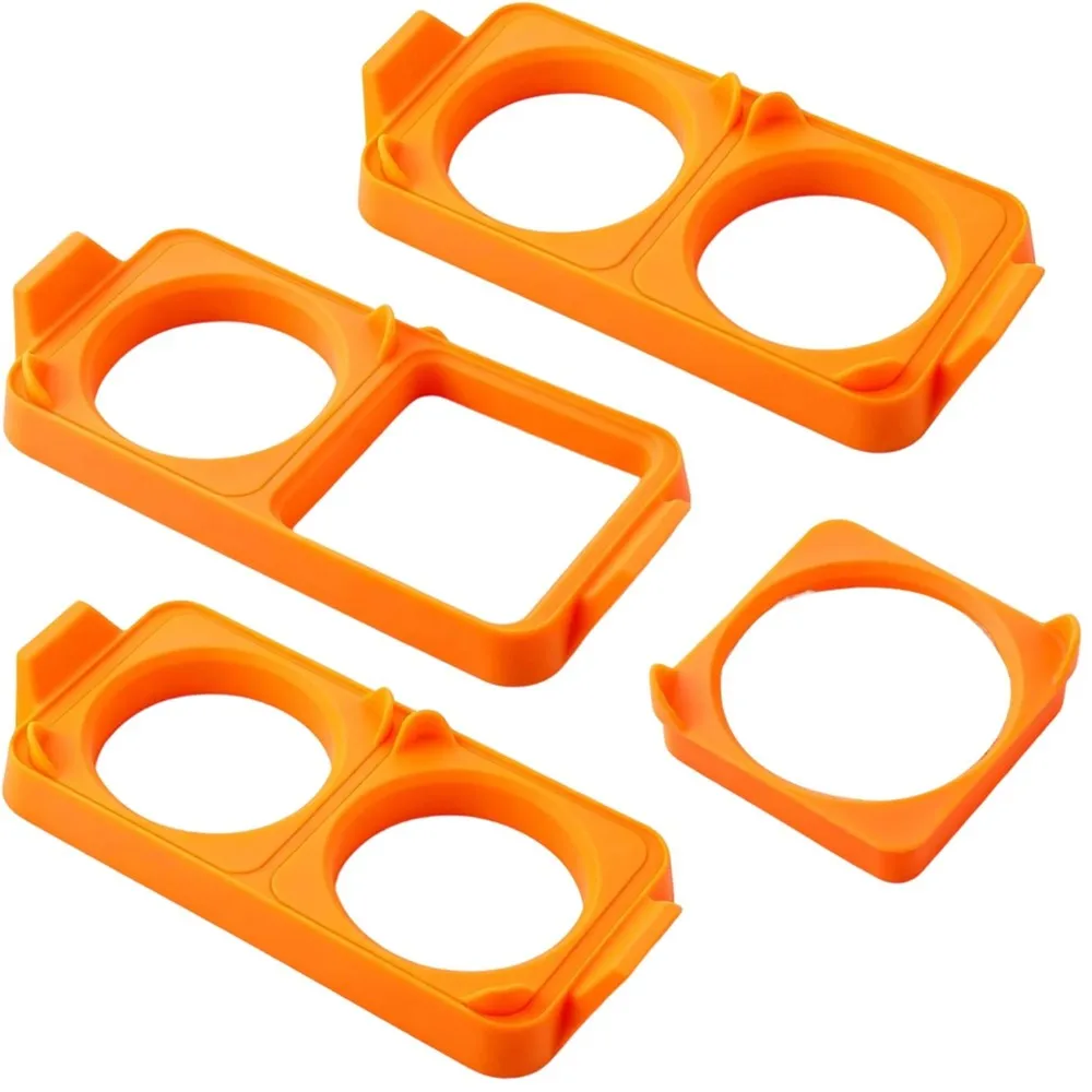 ABRU-Silicone Egg Rings For Griddle, Leakproof Food Grade Egg Rings With Heatproof Handle, Nonstick Grilling Accessories