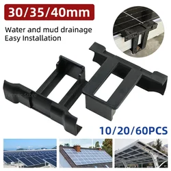Solar Panel Clip Mud Removal Clip 10/20/60Pcs 30/35/40mm Water Drain Water Diversion Clip Photovoltaic Panel Water Drain Clips