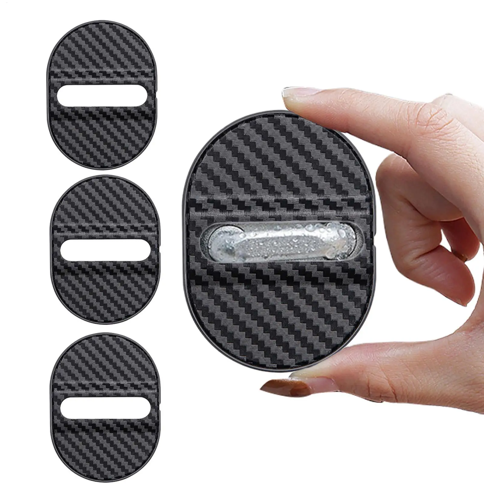 4 Pieces Automobile Exterior Lock Guard Door Latch Cover Waterproof Door Latch Cover for Home Garage Workshop Truck Automotive
