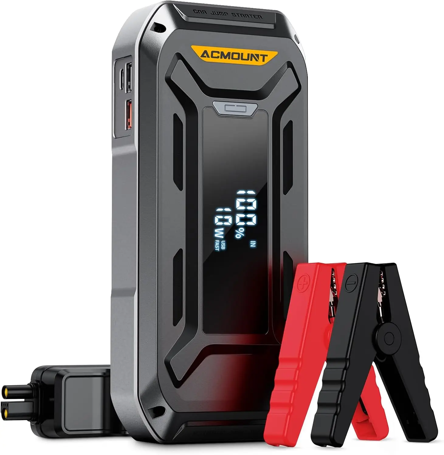 ACMOUNT 5000A Car Jump Starter (All Gas & 10.0L Diesel Engine), 12V Portable Battery Charger