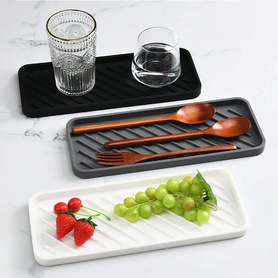 

1pc Silicone Sponge Holder Kitchen Sponge Holder, Silicone Slink Organizer Tray for Bathroom,Soap Dispenser,Simple Silicone Soap