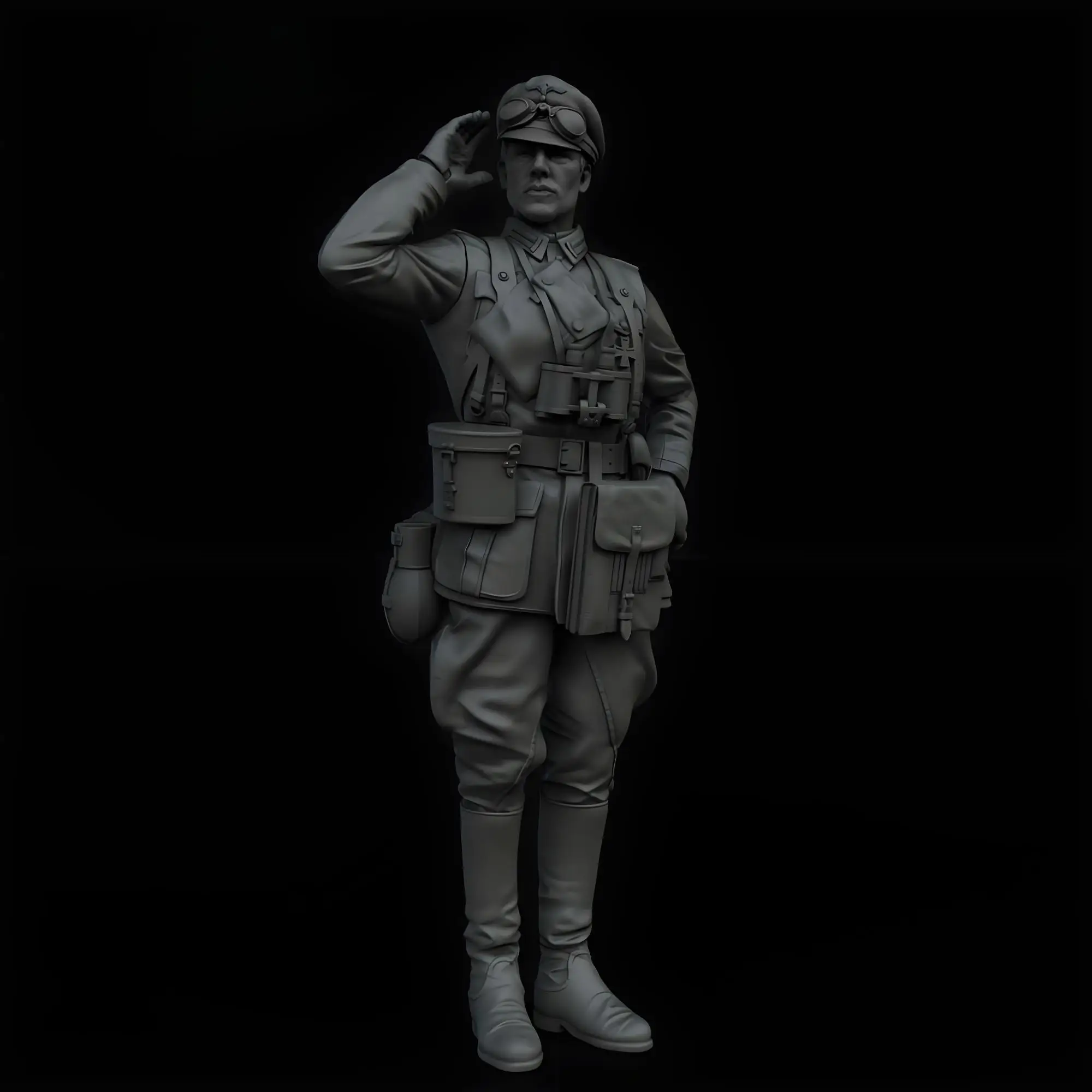 Modèle de soldat en résine moderne, figurine de soldat de la seconde guerre mondiale, thèmes militaires GK, incolore et auto-assemblé, 1/35