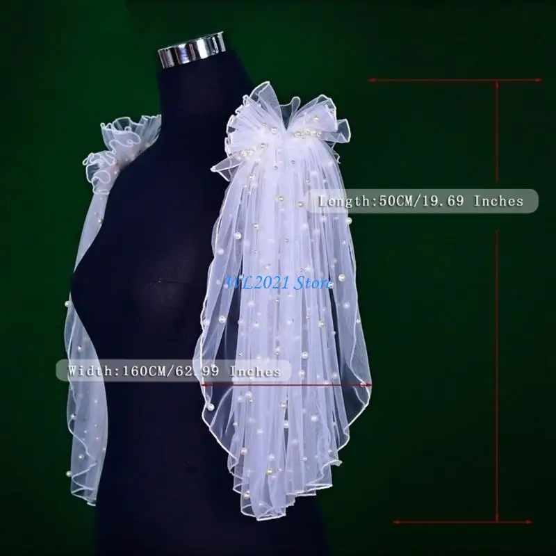 G5GC العروس غطاء الكتف المرحلة زي مرصع بالجواهر غطاء الكتف مجوهرات الكتف #6