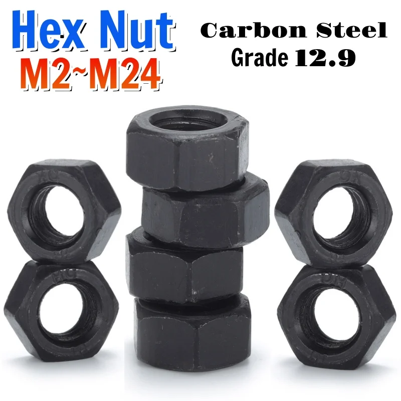 

Beicai Black Hexagon Hex Nuts Grade 12.9 Carbon Steel Metric Hex Nuts M2 M2.5 M3 M4 M5 M6 M8 M10 M12 M14 M16 M18 M20 M22 M24