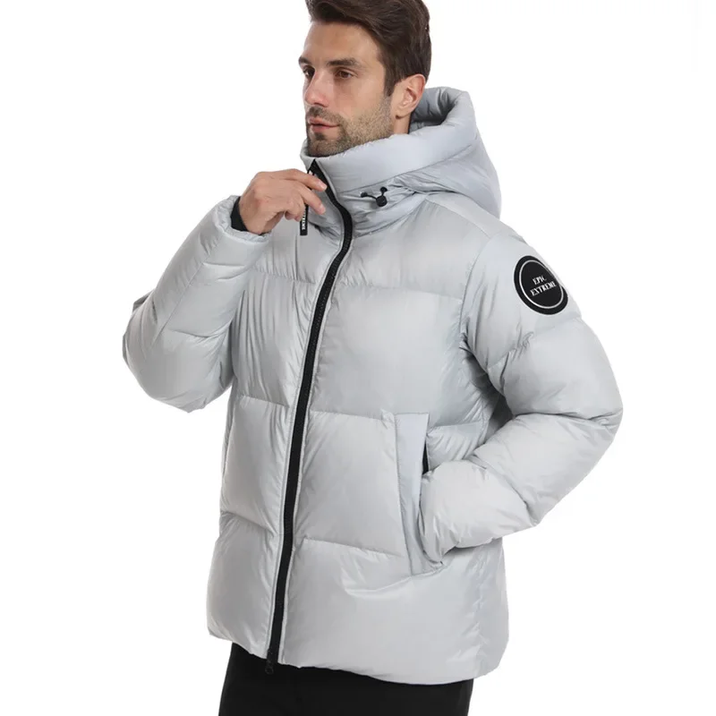 Big Goose Down Jacket Unisex New Thickened Warm Hooded Jacket Winter Cold Resistant Windproof Outdoor Down Coat Clothing