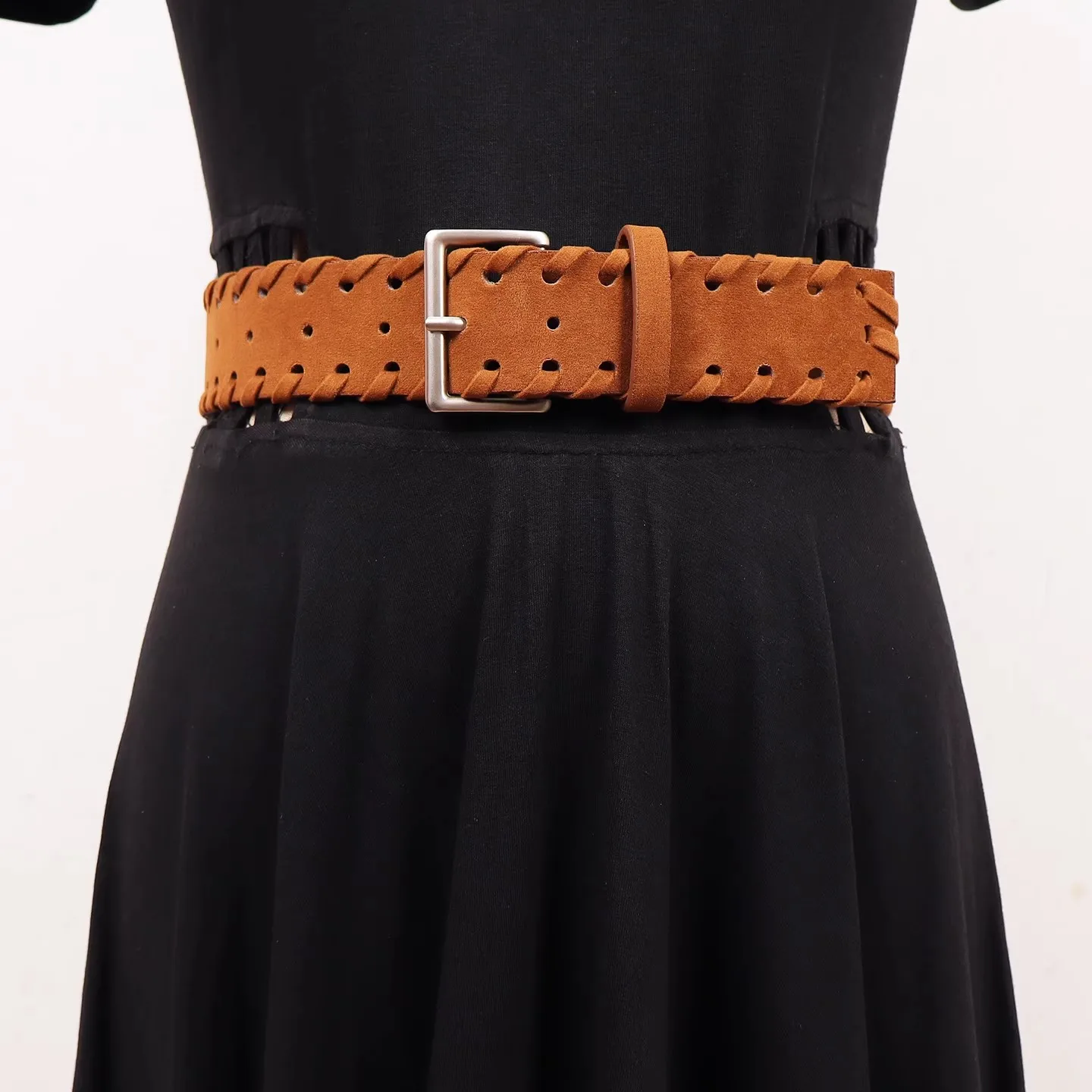 المرأة خمر الجلد المدبوغ بولي Leather الجلود فستان Cummerbunds الكورسيهات حزام الخصر أحزمة الديكور واسعة حزام R3498